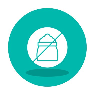 Şeker işareti yok, vektör illüstrasyonu  