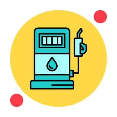 Basit Düz Yakıt ikonu vektör çizimi