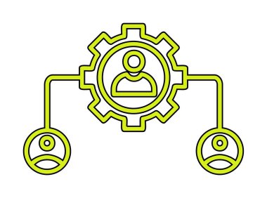 Daire Yönetim simgesi. vektör illüstrasyonu