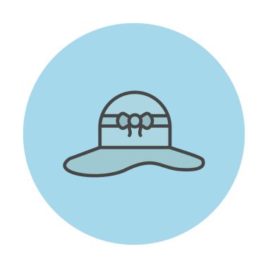 Güneş şapkası Icon vektör çizim