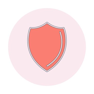 Kalkan yassı ikon vektör çizimi