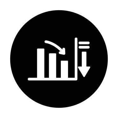 Basit grafik simgesi, vektör illüstrasyonunu azalt