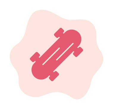 Basit kaykay simgesi, vektör illüstrasyonu