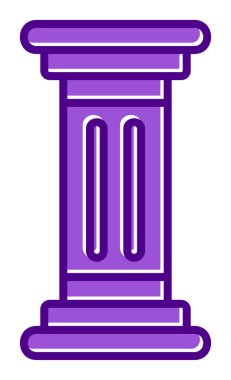 Sütun düz simgesinin vektör illüstrasyonu