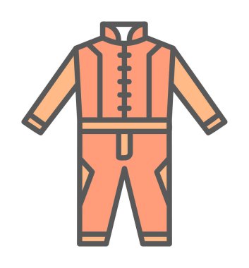 Race Suit web simgesi, vektör illüstrasyonu