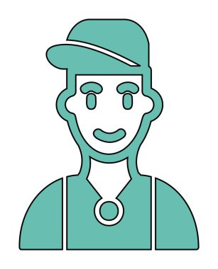 Hip Hop Man ikon vektör illüstrasyonu