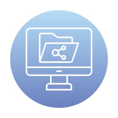 Basit Dosya Paylaşımı simgesi, vektör illüstrasyonu