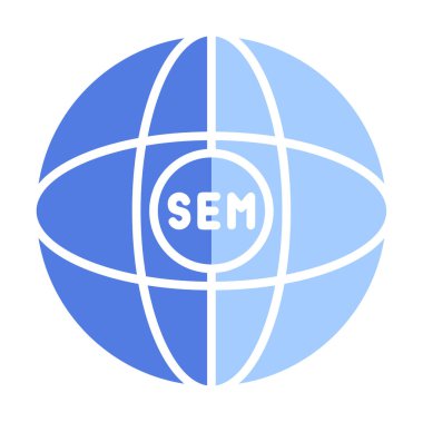 dünya ve Sem simgesi vektör illüstrasyon tasarımı