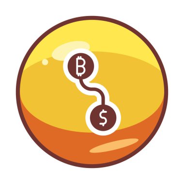 Bitcoin kripto döviz vektör çizimi 