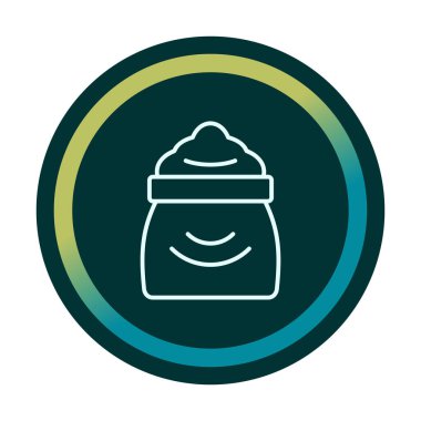 Şeker düzlüğü simgesi, vektör illüstrasyonu  