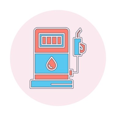 Basit Düz Yakıt ikonu vektör çizimi