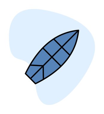 sörf tahtası vektör illüstrasyonu modern simge