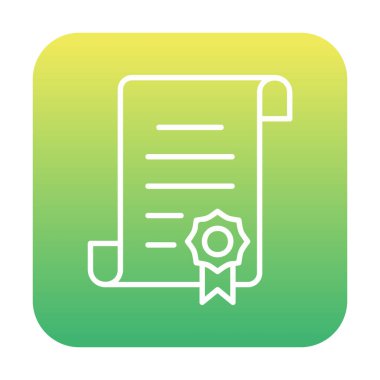 Sertifika vektör simgesi modern basit illüstrasyon                                 