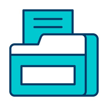 klasör web simgesi, vektör çizim 