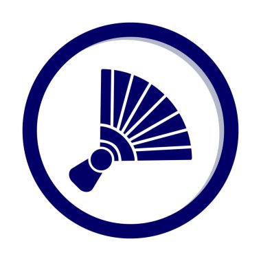 Çin hayran hattı ince ikon vektör illüstrasyonu 