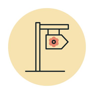 Tabela düz simgesi, vektör illüstrasyonu