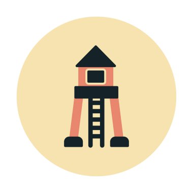 Askeri Kule. Web simgesi basit illüstrasyon 