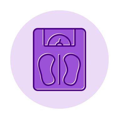 Basit Ağırlık Ölçekleme simgesi, vektör illüstrasyonu