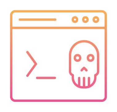 bilgisayar terminali simgesi, vektör illüstrasyonu basit tasarım