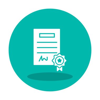 Sertifika vektör simgesi modern basit illüstrasyon                                 