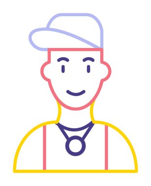 Hip Hop Man ikon vektör illüstrasyonu