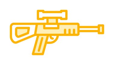 Keskin nişancı silahı ikonu vektör çizimi