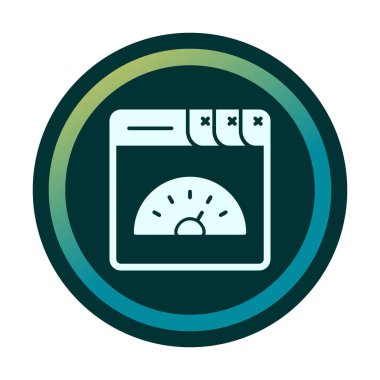 Sayfa hız simgesi, vektör illüstrasyonu