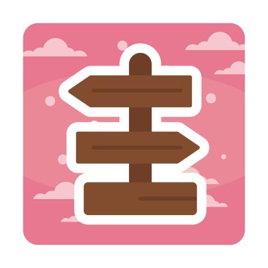 Yön işareti. Web simgesi basit tasarım 