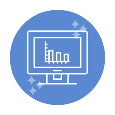 Basit Analitik simge, vektör illüstrasyonu