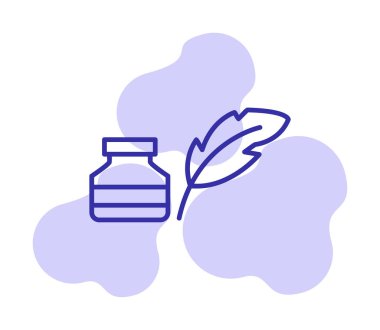 Quill ve Ink vektör simgesi