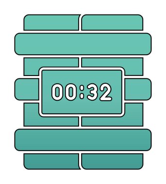Zaman bombası ikonu vektör illüstrasyonu.