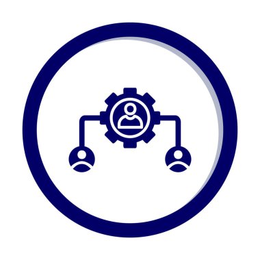 Daire Yönetim simgesi. vektör illüstrasyonu