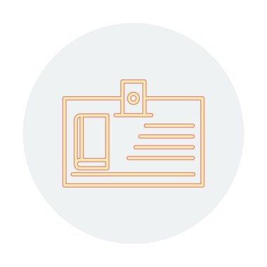 Kütüphane kartı simgesi, vektör illüstrasyonu