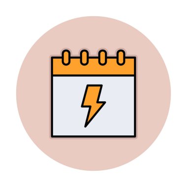 Takvim simgesi, vektör illüstrasyonu basit tasarım