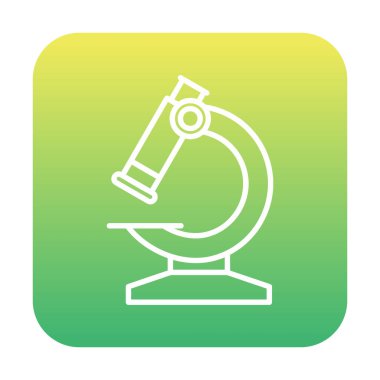 Mikroskop. Web simgesi vektör illüstrasyonu