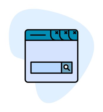 Basit Düz Arama Çubuğu vektör çizimi 