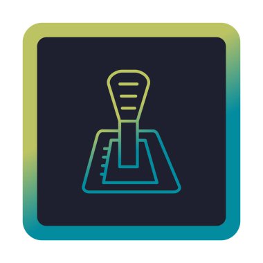 Araba vites kutusu web simgesi, vektör illüstrasyonu