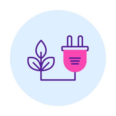 Basit Biyokütle eko enerji simgesi, vektör illüstrasyonu