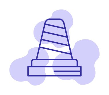 Basit trafik konisi vektör resimleme tasarımı