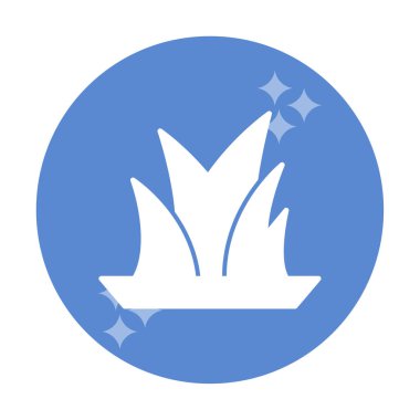 Çim simgesi, vektör illüstrasyonu 