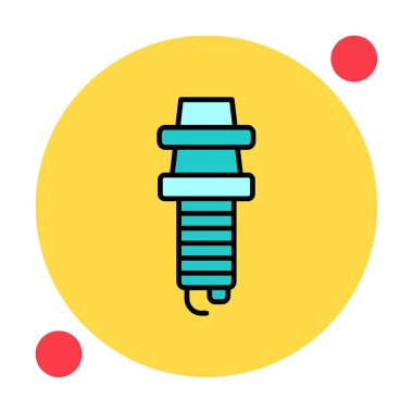 Buji simgesinin vektör illüstrasyonu