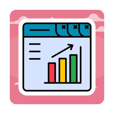 büyüme grafik simgesini, vektör çizim