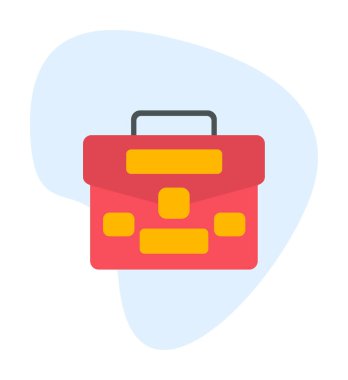 Çanta. Web simgesi basit illüstrasyon  