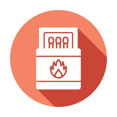 Basit düz kibrit simgesi illüstrasyonu 