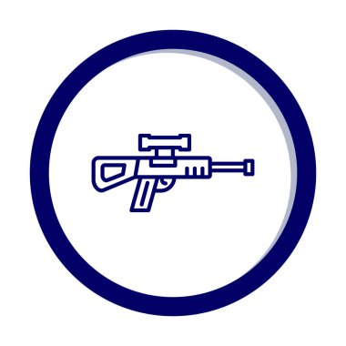 Keskin nişancı silahı ikonu vektör çizimi