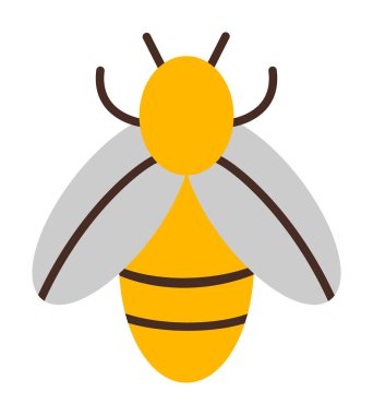 Şirin Arı simgesi, vektör çizim        