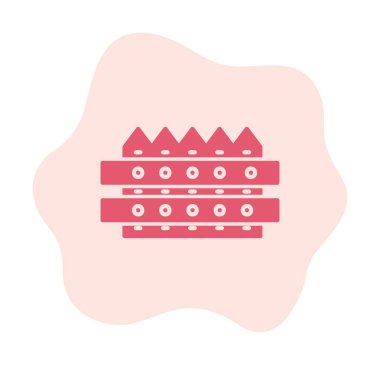 çit web simgesi, vektör çizim 