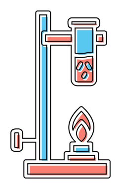 Basit düz Bunsen yazıcı doğrusal simgesi. 