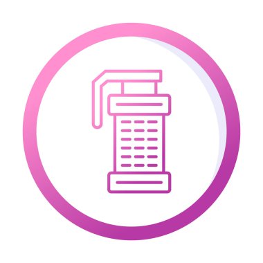 Smoke Grenade web simgesi, vektör illüstrasyonu