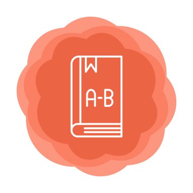 İngilizce kitap ikonu vektör illüstrasyonu 